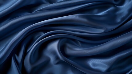 Fototapeta premium Lovely blue silk fabric, background