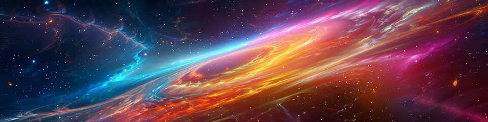 Explosive waves of cosmic energy. Abstract colored background. - obrazy, fototapety, plakaty