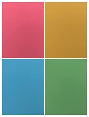 collage template of green, pink, yellow, blue colors