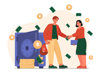 People with corruption vector concept