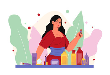 Woman with make up vector