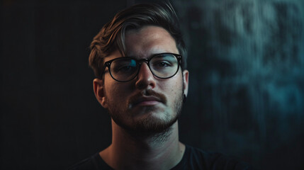 Fototapeta premium portrait of a man with glasses