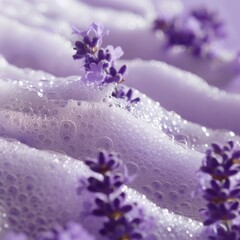 foam with flowers background.