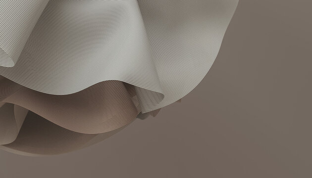 Abstract beige background with layers of textile