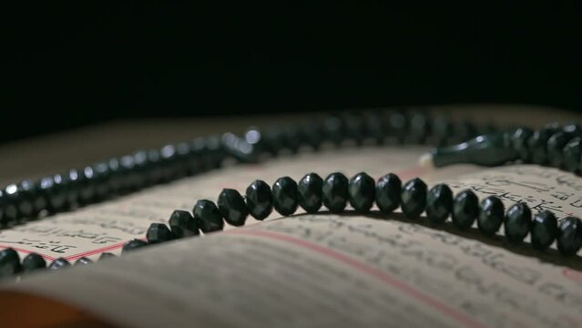 Religion The Book Of Islam Quran And Rosary Beads