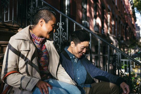 interracial couple in New York City.