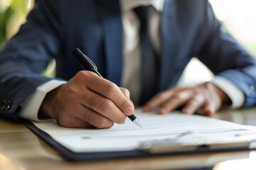 Fototapeta premium Business Agreement: Contract Signing