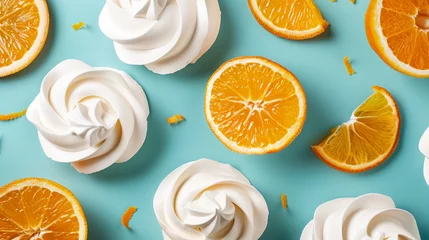 Foto op Plexiglas orange and lemon slices in the form of a tangerine. © Vahagn