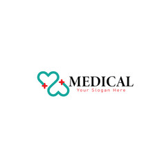 Print Health Care logo design template 
