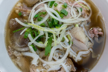 Traditional Vietnamese Pho Beef Noodle Soup