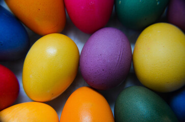 colorful easter eggs symbol of holidays or cool background