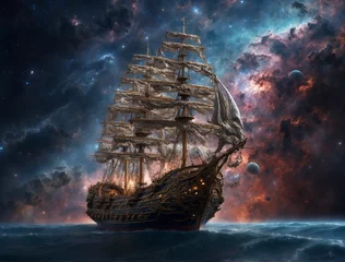 Papier peint adhésif Naufrage ship in the sea