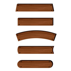 Obraz premium banner for text rounded wood 