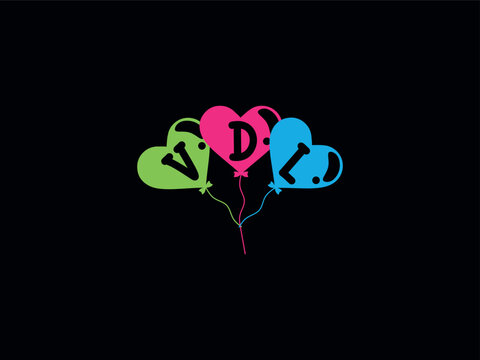 Creative VDL Love Heart Balloon Logo