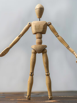 wooden man mannequin model studio,generative ai