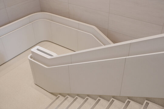 The Modern Minimalism Urban Stairs In White Space