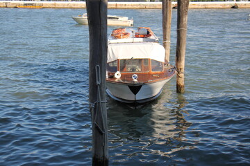 A pier on the shore for mooring boats and yachts.