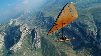 Flight of Freedom Hang Gliding Amidst Canyon Wonders - obrazy, fototapety, plakaty