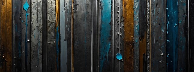 Abstract painting, metal elements, texture background, banner.Ai generative