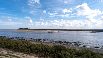 Fototapeta premium A view over Wells estuary on the North Norfolk coast
