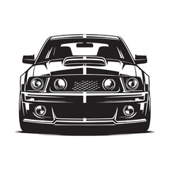 Car Front View Silhouettes, Automobile Silhouette, Vintage Car Silhouettes, Car Silhouettes PNG, Black and White Car Front View , Iconic Retro Vehicle Sketch