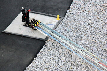 A pier on the shore for mooring boats and yachts.