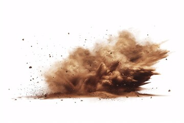 The dynamic force of nature  A sand explosion vector capturing the chaotic beauty of a desert storm - obrazy, fototapety, plakaty