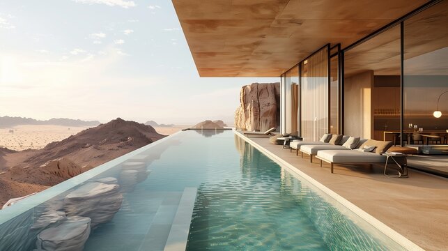 panoramic pool in the desert
