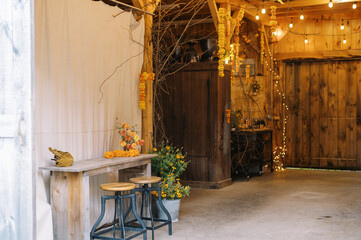 decorated space for dinner party