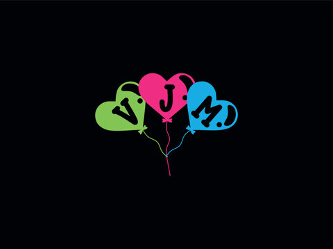 Minimal VJM Balloon Logo