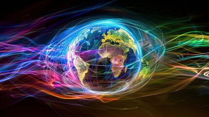 Obraz premium A visually striking concept representing the best of internet and global business