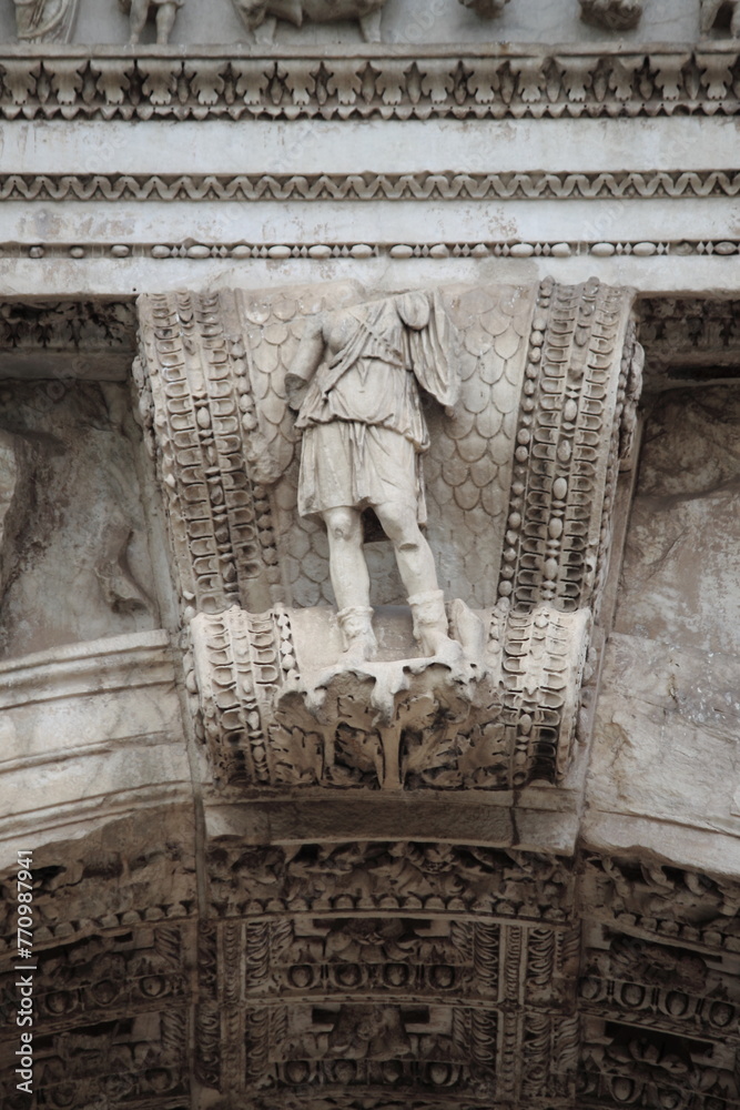 Wall mural basreliefs in the arch of titus in rome