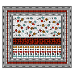 bedsheet design digital art use hand work and digital printing