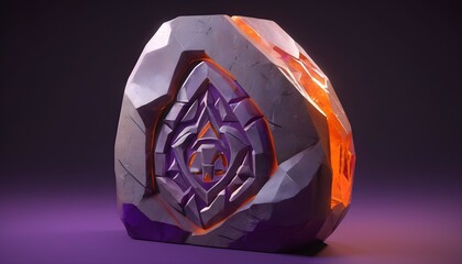 crystal metaverse runestone purple and orange remix 