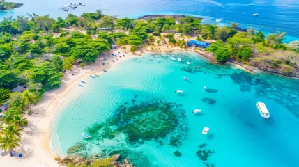 Papier Peint photo Turquoise tropical paradise island, summer, vacation, holiday