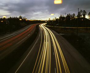 Fototapeta na wymiar highway at night,sverige,sweden,nacka,Mats,stockholm