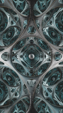 Futuristic geometric fractal.