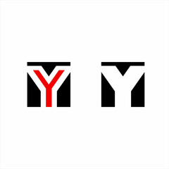 The letter Y, MY design is simple geometric.