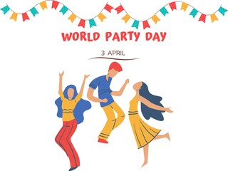 WHITE WORLD  PARTY DAY TEMPLATE DESIGN 