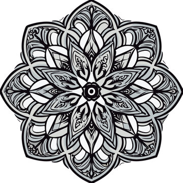 Mandala para colorear lineas de dibujo