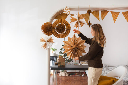 christmas stars , paper decorations 