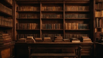 books on wooden shelves