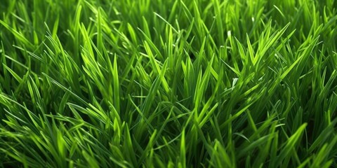 Fototapeta premium Close-up image of fresh spring green grass. Green grass background, texture, top view