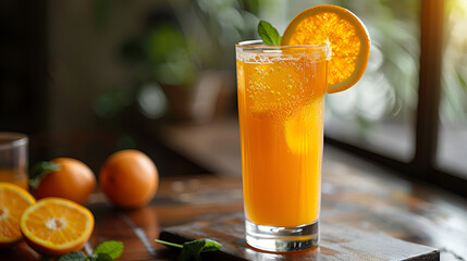 Orange Oolong Tea orange drink fresh juice oolong tea - obrazy, fototapety, plakaty