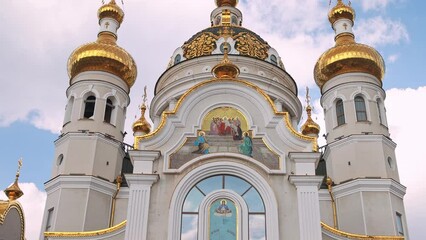 Church of Saints Peter and Fevronia. Church of Donbass. Donetsk March 29, 2024.