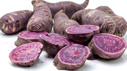Obraz na płótnie Canvas Purple Sweet Potato sweet potato organic vegetables purple