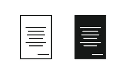 Document Icon Design in Paper and Digital Formats - obrazy, fototapety, plakaty