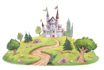 Castle with enchanted forest - 771009354