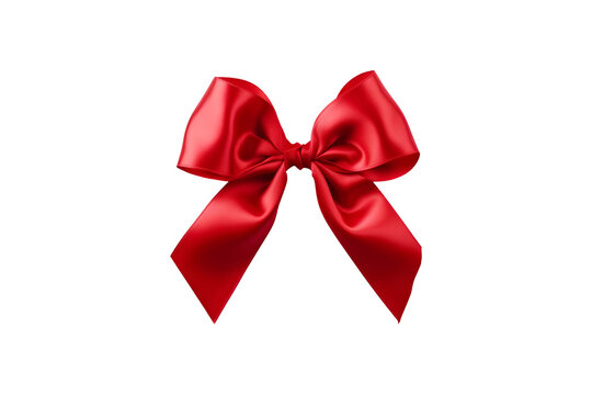 Ribbon Bow isolated on transparent background, PNG Cutout