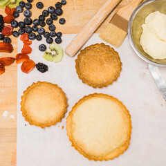 tart on a wooden table